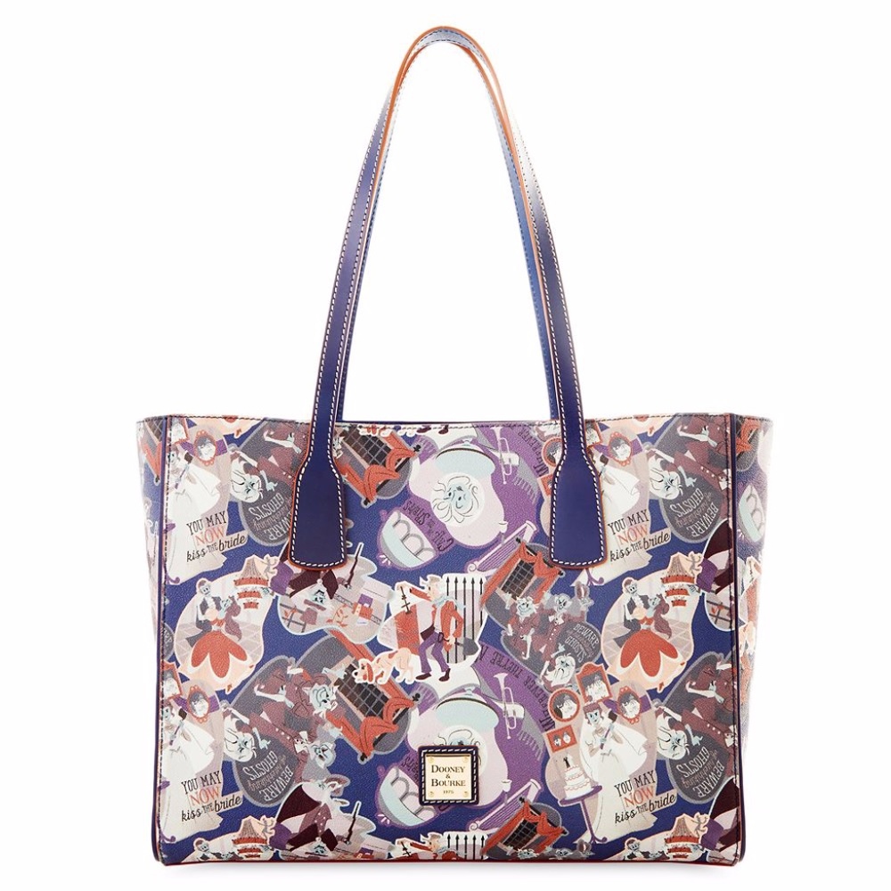 Dooney & Bourke Purple Printed Leather Tote Shoulder Bag